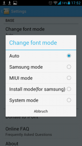 iFont - Font Mode verändern
