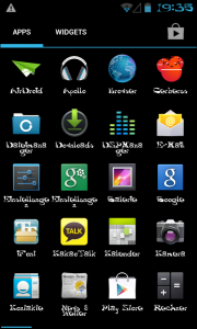 iFont - Schriftart Ajax im App-Drawer Google Nexus S