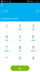 Skype - Telefontastatur