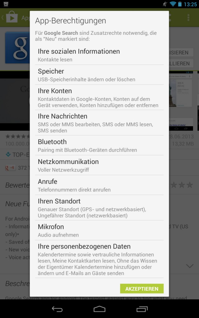 Google Suche: Screenshot