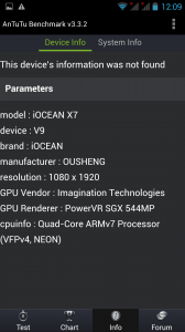 iOcean X7 Device Info