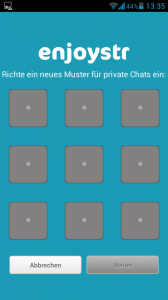 Enjoyst - Entsperrmuster festlegen