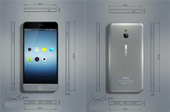 Meizu MX3 (Bild via gsmarena)