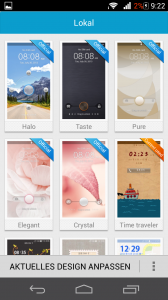 Huawei Ascend P6 - Emui Themenauswahl (Bild: N-Droid.de)