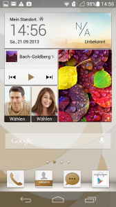 Huawei Ascend P6 - Startscreen (Bild: N-Droid.de)