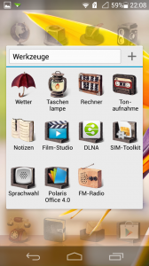 Huawei Ascend P6 - Werkzeug-Ordner (Bild: N-Droid.de)