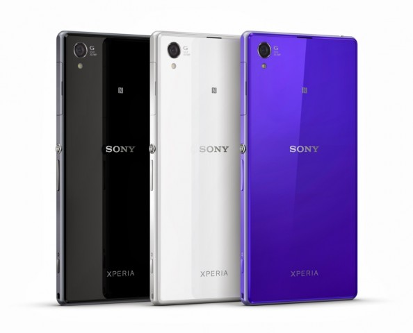 Sony Xperia Z1 black, white, purple - Bild: Sony