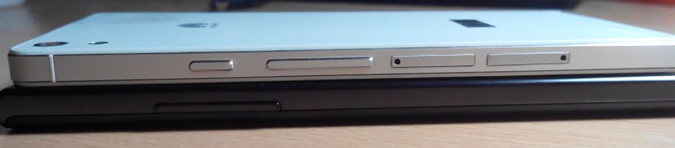 Ascend P6 und Ascend P2 Dicke (Bild: N-Droid.de)