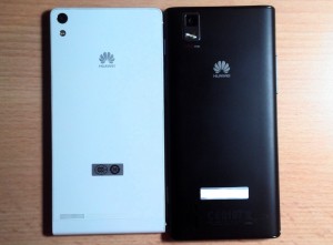 Ascend P6 und Ascend P2 Größenvergleich (Bild: N-Droid.de
