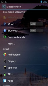 Custom Rom Einstellungen