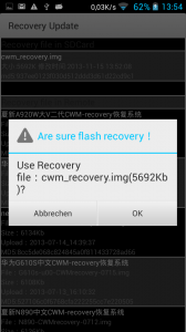 Mobileuncle Tools - Flash Recovery (Bild: N-Droid.de)