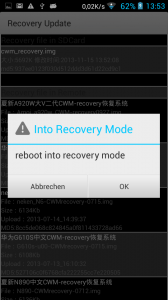 Mobileuncle Tools - Reboot Recovery (Bild: N-Droid.de)