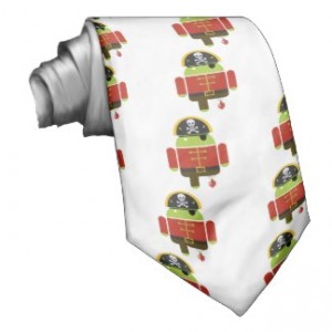 Android-Krawatte Androider Pirat (Zazzle.de)