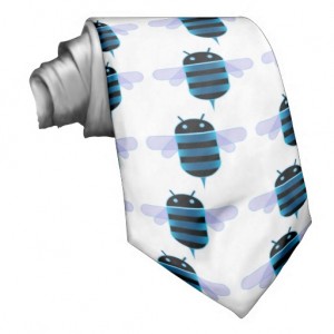 Android-Krawatte Bienenwaben-Biene (Zazzle.de)