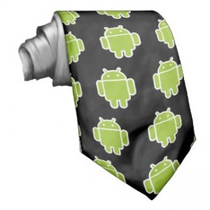 Android-Krawatte Schwarz (Zazzle.de)