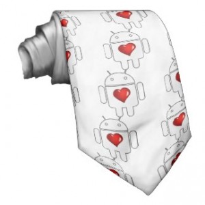 Android Liebe- Krawatte (Zazzle.de)