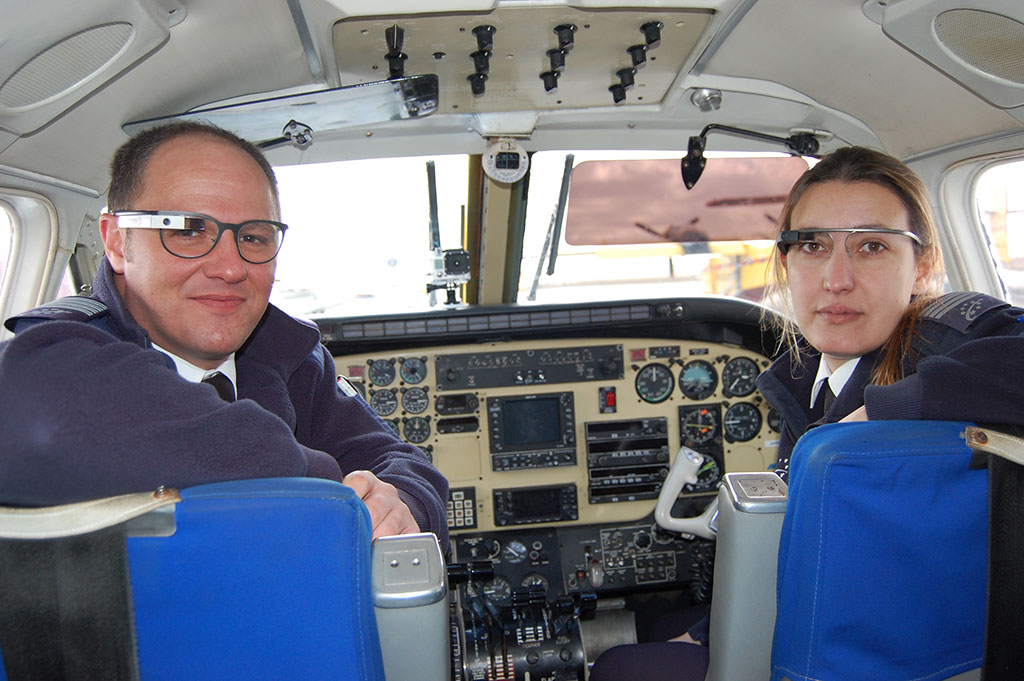 Google Glass in der Pilotenausbilung (Bild: Adventia)