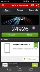 Huawei Ascend P7 Antutu Benchmark (Bild: N-Droid.de)