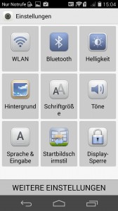 Huawei Ascend P7 Einfache Ansicht Einstellungen (Bild: N-Droid.de)