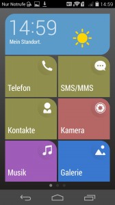 Huawei Ascend P7 Einfache Ansicht Startscreen (Bild: N-Droid.de)