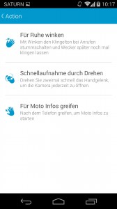 Moto X: Gesten (Screenshot: n-droid.de)