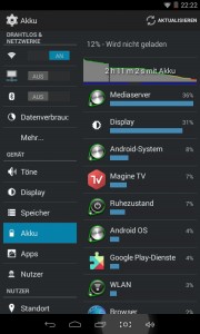 Actives 7029 Akku (Screenshot: N-Droid.de)