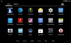 Actives 7029 App-Drawer (Screenshot: N-Droid.de)