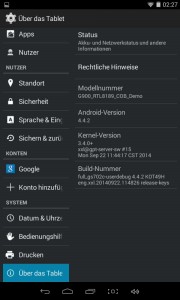 Actives 7029 System (Screenshot: N-Droid.de)