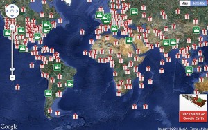 Na, wo steckt er denn? Googles Santa Tracker zeigt es euch! (Bild: Google)