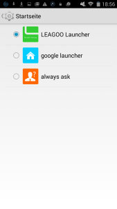 Leagoo Lead 7 Launcher-Auswahl (Screenshot: N-Droid.de)
