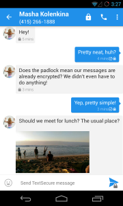 TextSecure Screenshot 1