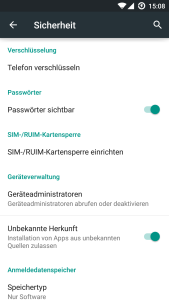 Telefoneinstellugen Screenshot 1
