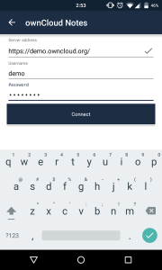 Owncloud Notes Screenshot 1