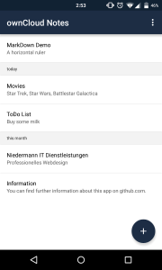 Owncloud Notes Screenshot 2