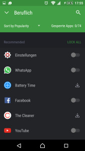 5.) So oder so könnt ihr detailliert festlegen, welche Apps gesperrt werden oder weiterhin offen bleiben.