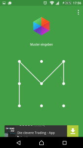 2.) ... richtet entweder ein Muster oder eine PIN zur Identifizierung ein.
