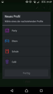 4.) Euch reichen die drei Profile nicht? Dann wählt doch eines der anderen mitgelieferten oder erstellte euer eigenes.