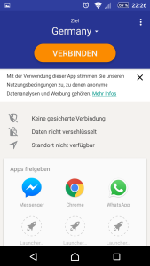 4.) Mit wenigen Taps lässt sich festlegen, welche Anwendungen über VPN betrieben werden sollen. Das spart einiges an Bandbreite.