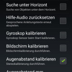 6.) Ärgerlich: Einige Optionen lassen sich nur über ein Menü auswählen, das ihr nur erreicht, wenn ihr das Smartphone aus der Halterung nehmt.