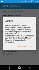 4.) ... möchte die App einige Berechtigungen - und könnte theoretisch eure Tasteneingaben ins Netz senden. Etwas heikel.