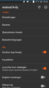 Android N-ify Einstellungen