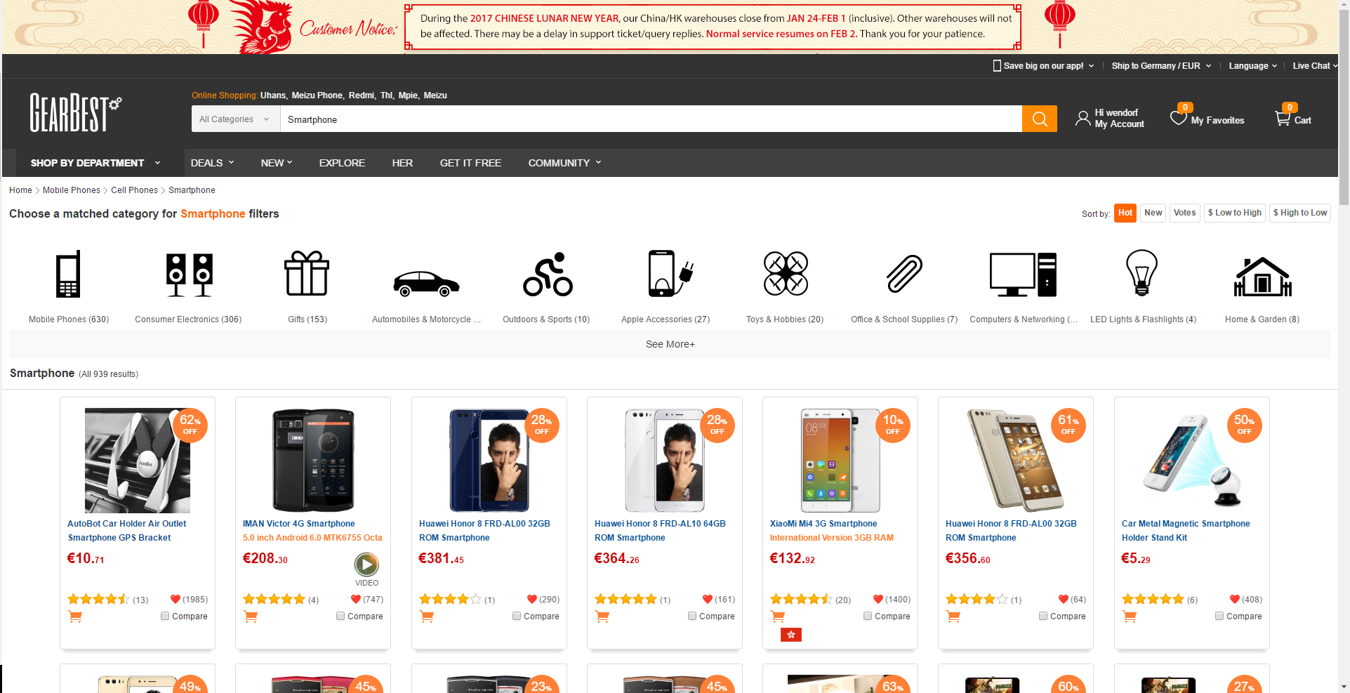 Shoppen ohne Ende. (Gearbest.com)