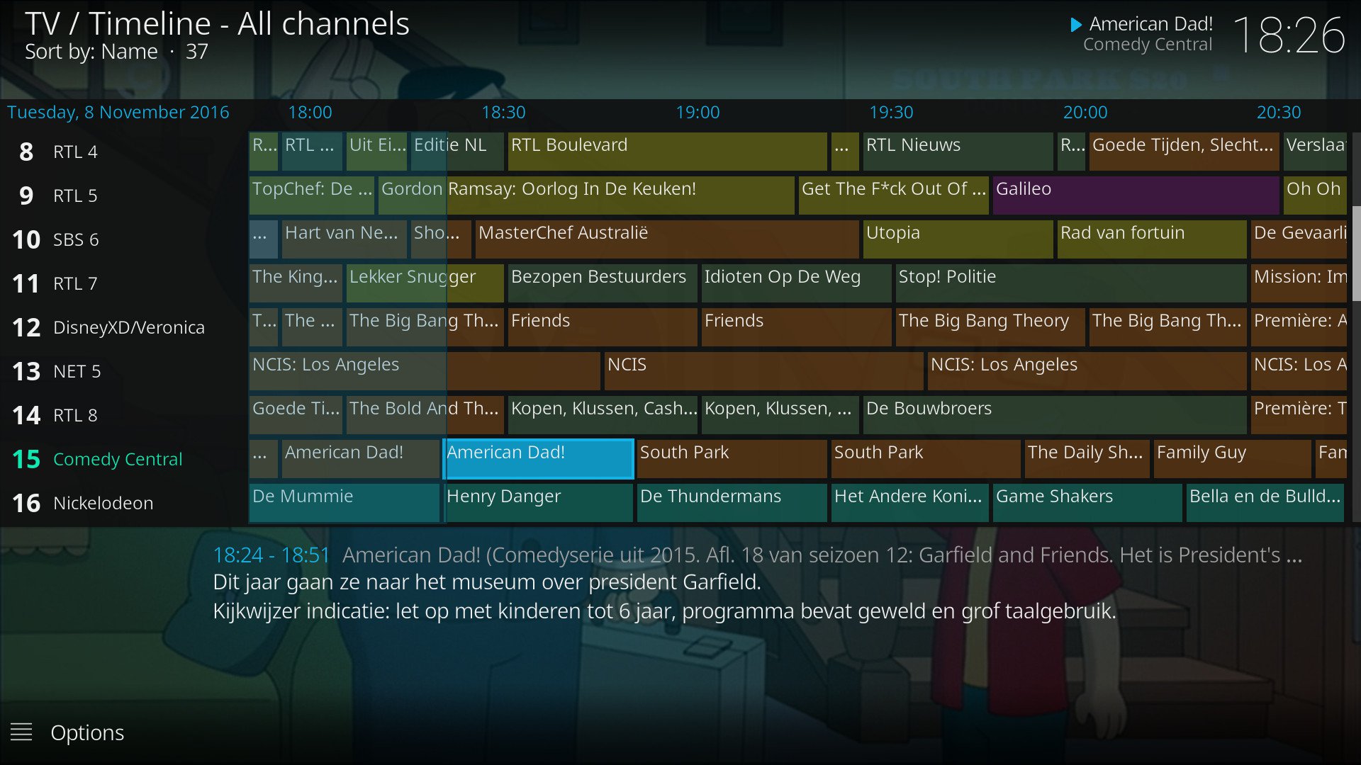 Live-TV wurde wesentlich verbessert. (Bild: Kodi)